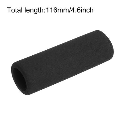 Harfington Uxcell Pipe Insulation Tube Foam Tubing for Handle Grip Support 27mm ID 37mm OD 116mm Heat Preservation Black 2pcs
