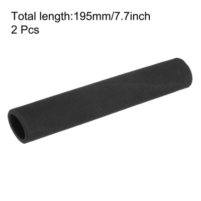 Harfington Uxcell Pipe Insulation Tube Foam Tubing for Handle Grip Support 27mm ID 37mm OD 195mm Heat Preservation Black 2pcs