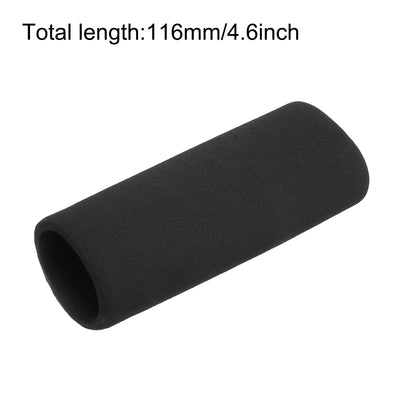 Harfington Uxcell Pipe Insulation Tube Foam Tubing for Handle Grip Support 35mm ID 45mm OD 116mm Heat Preservation Black 2pcs