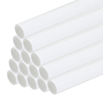 Harfington 25pcs 10" Plastic Model Tube ABS Round Tube 0.31" OD White Easy Processing for Architectural Model Making DIY