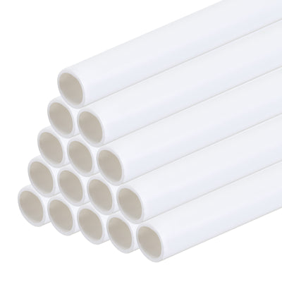 Harfington 20pcs 10" Plastic Model Tube ABS Round Tube 0.39" OD White Easy Processing for Architectural Model Making DIY