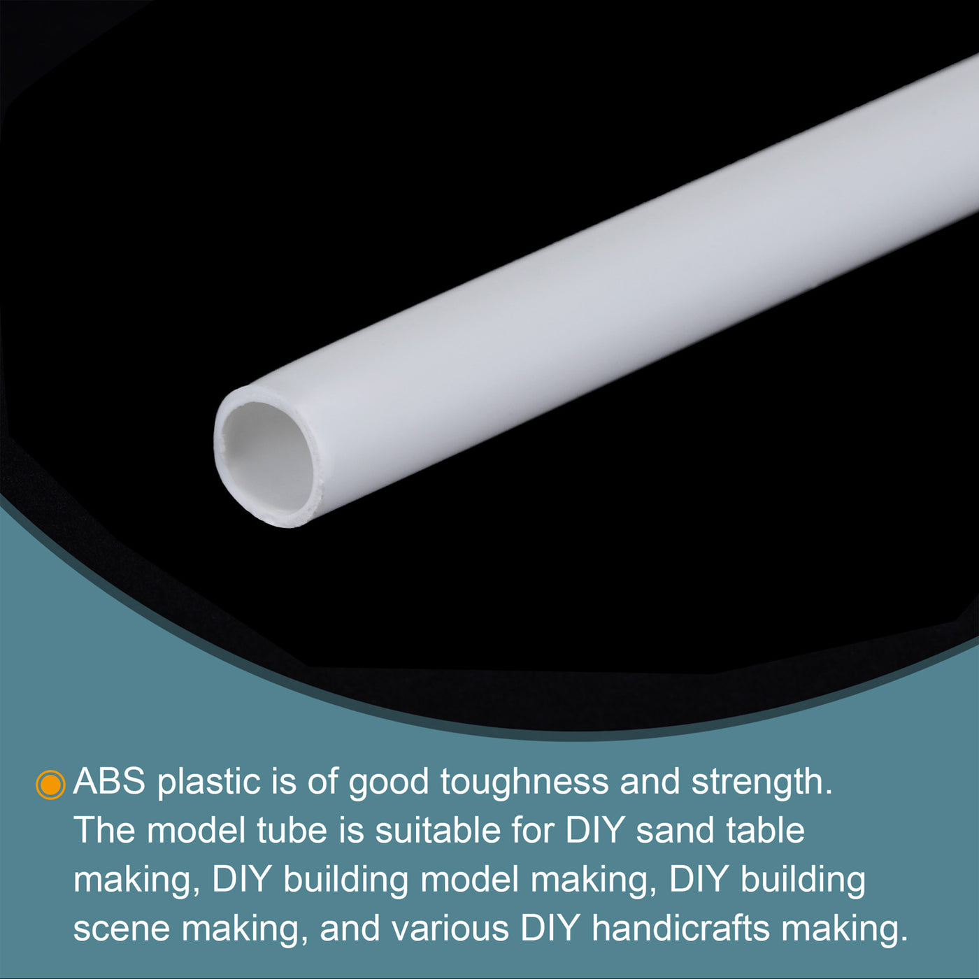 Harfington 30pcs 10" Plastic Model Tube ABS Round Tube 0.39" OD White Easy Processing for Architectural Model Making DIY