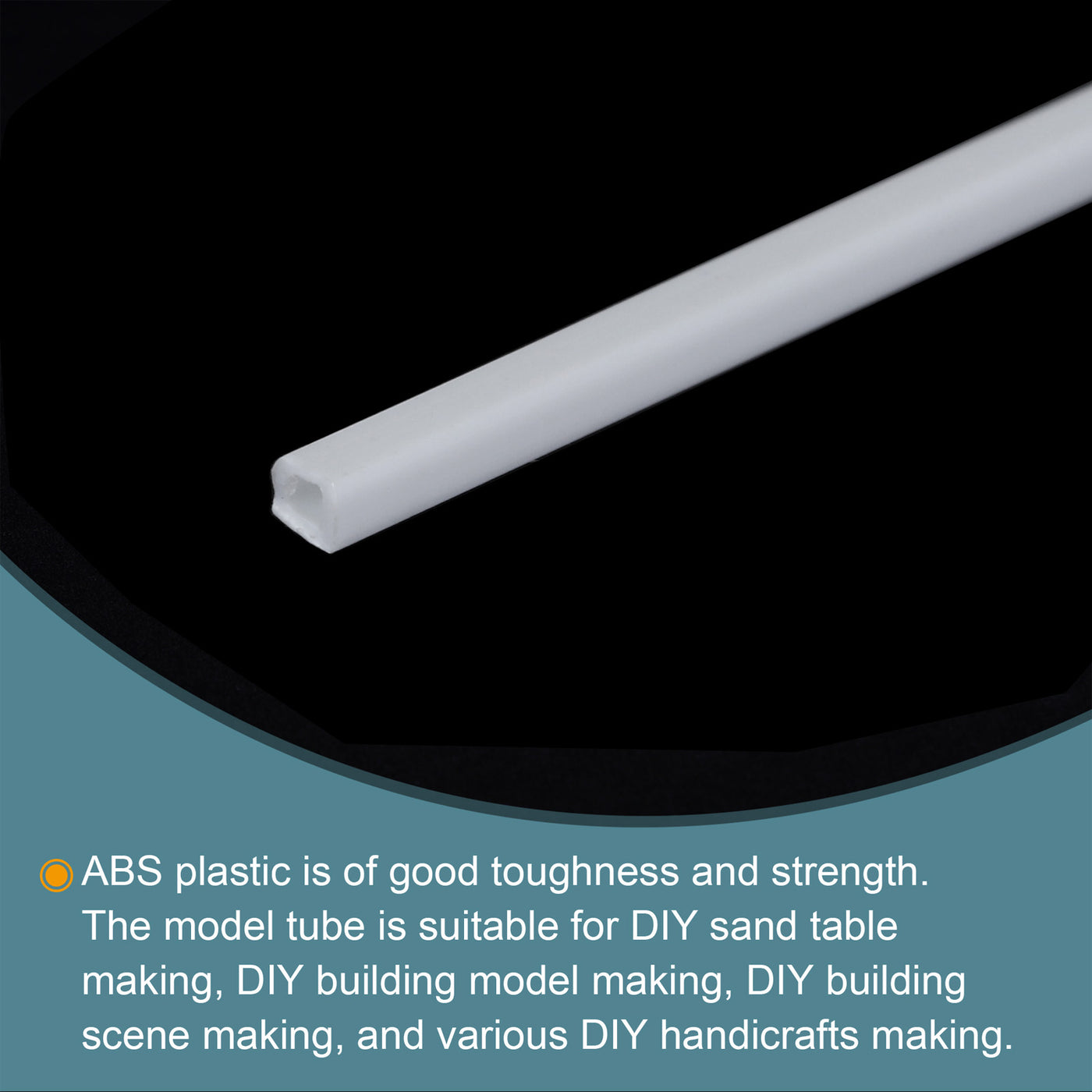Harfington 15pcs 10" Plastic Model Tube ABS Square Tube 0.08"x0.08" White Easy Processing for Architectural Model Making DIY