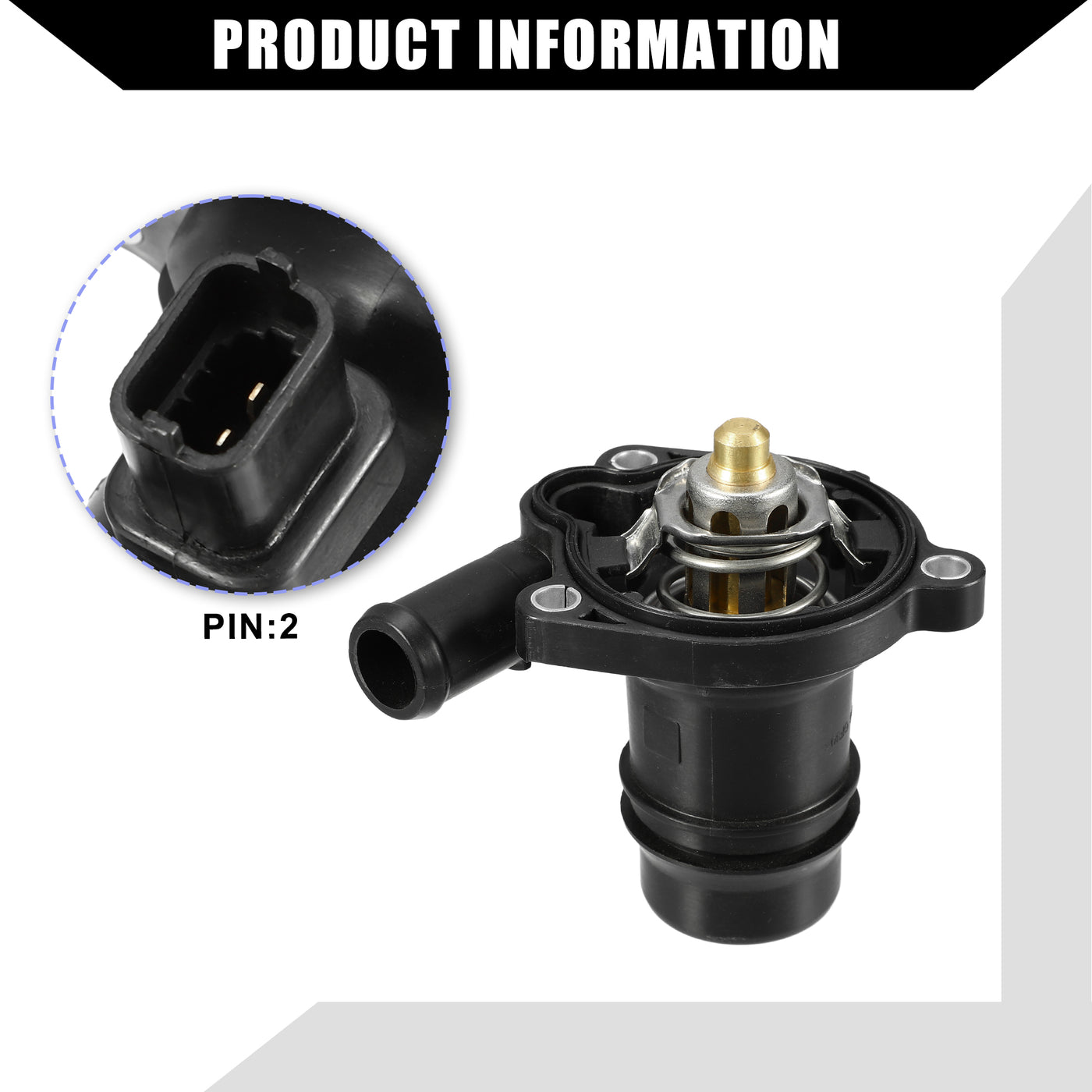 Hihaha No.55579010 Engine Coolant Thermostat Housing Assembly for Chevrolet Trax 2013-2019 for Chevrolet Sonic 2012-2019 / Inner Water Pump Thermostat / Durable Plastic / 1Pcs Black