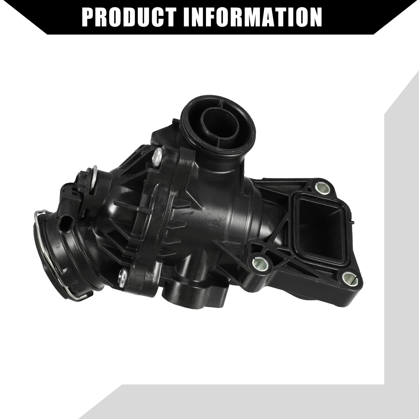 Hihaha No.A2762000515 Engine Coolant Thermostat Housing Assembly for Mercedes-Benz ML350 2012-2015 for Mercedes-Benz E350 2012 / Inner Water Pump Thermostat / Durable Plastic / 1Pcs Black