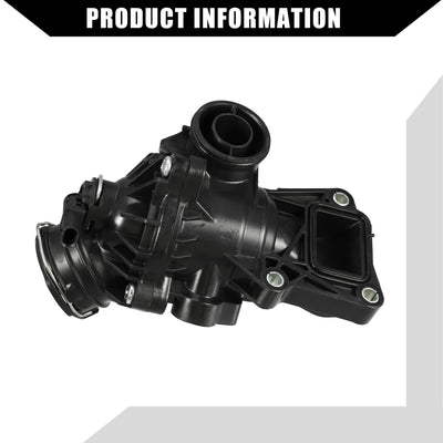 Harfington No.A2762000515 Engine Coolant Thermostat Housing Assembly for Mercedes-Benz ML350 2012-2015 for Mercedes-Benz E350 2012 / Inner Water Pump Thermostat / Durable Plastic / 1Pcs Black