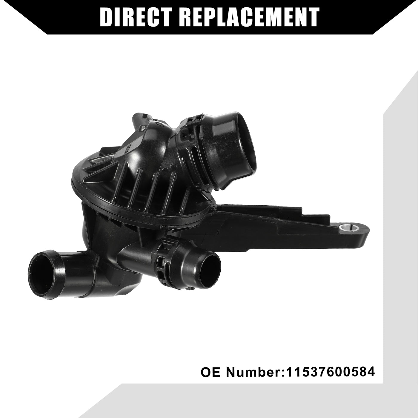 Hihaha No.11537600584 Engine Coolant Thermostat Housing Assembly for BMW 320i 2012-2018 for BMW 320i xDrive 2013-2018 / Inner Water Pump Thermostat / Durable Plastic / 1Pcs Black