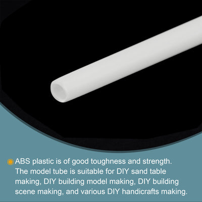 Harfington 40pcs 20" Plastic Model Tube ABS Solid Round Bar 0.08" OD White Easy Processing for Architectural Model Making DIY