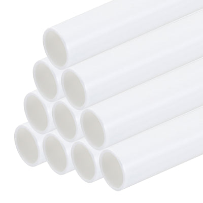 Harfington 10pcs 20" Plastic Model Tube ABS Solid Round Bar 0.24" OD White Easy Processing for Architectural Model Making DIY