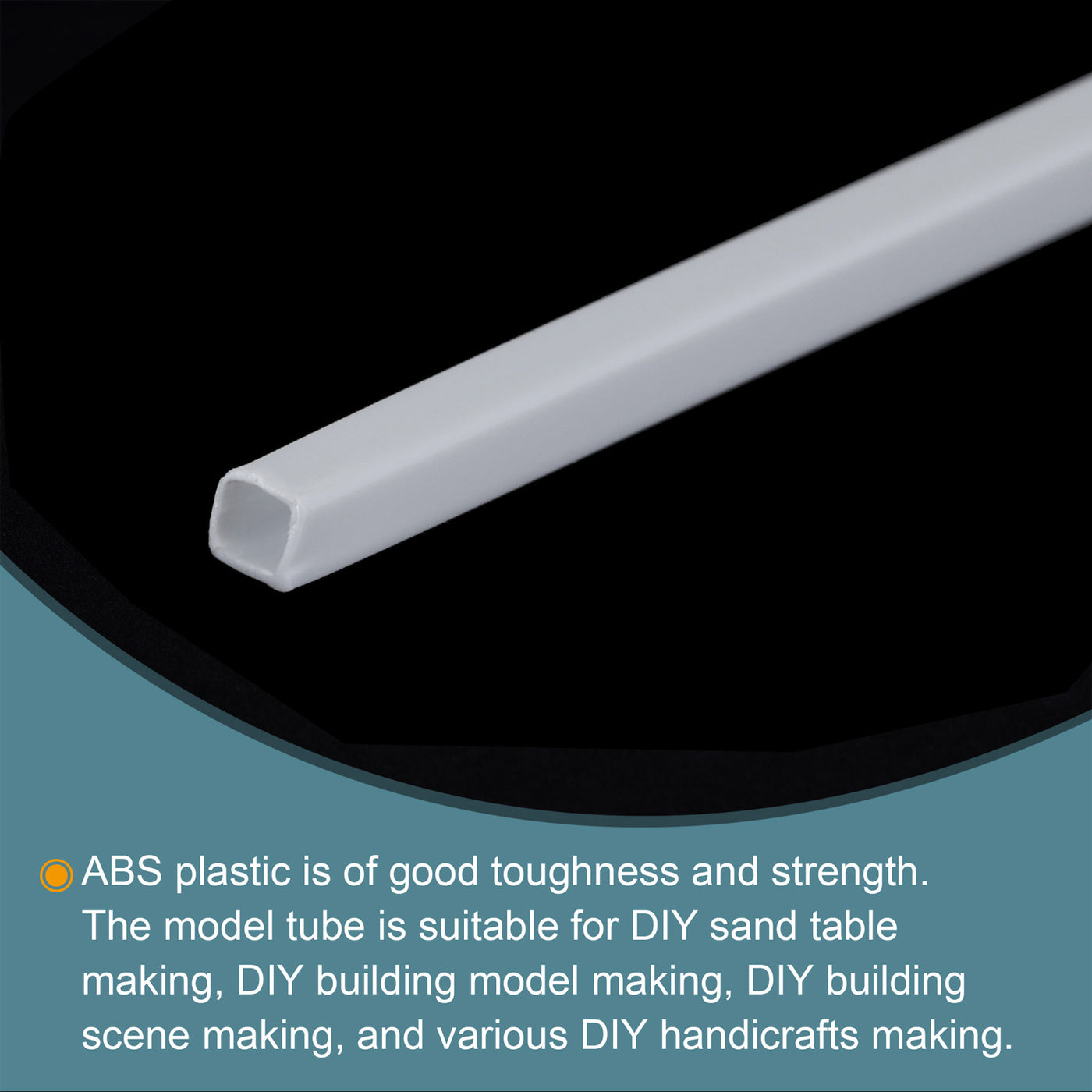 Harfington 20pcs 20" Plastic Model Tube ABS Solid Square Bar 0.12"x0.12" White Easy Processing for Architectural Model Making DIY