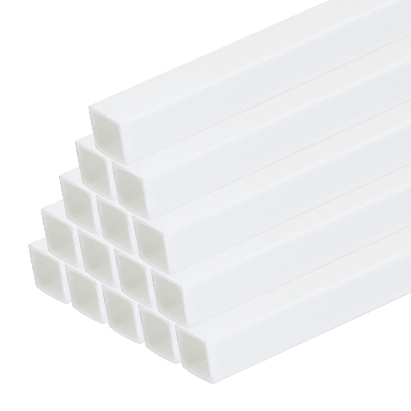 Harfington 20pcs 20" Plastic Model Tube ABS Solid Square Bar 0.2"x0.2" White Easy Processing for Architectural Model Making DIY