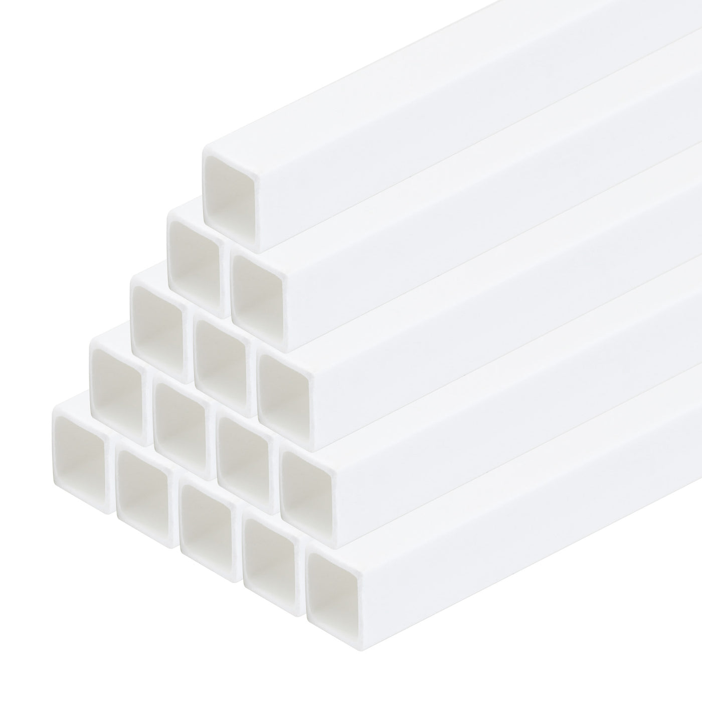 Harfington 20pcs 20" Plastic Model Tube ABS Solid Square Bar 0.31"x0.31" White Easy Processing for Architectural Model Making DIY