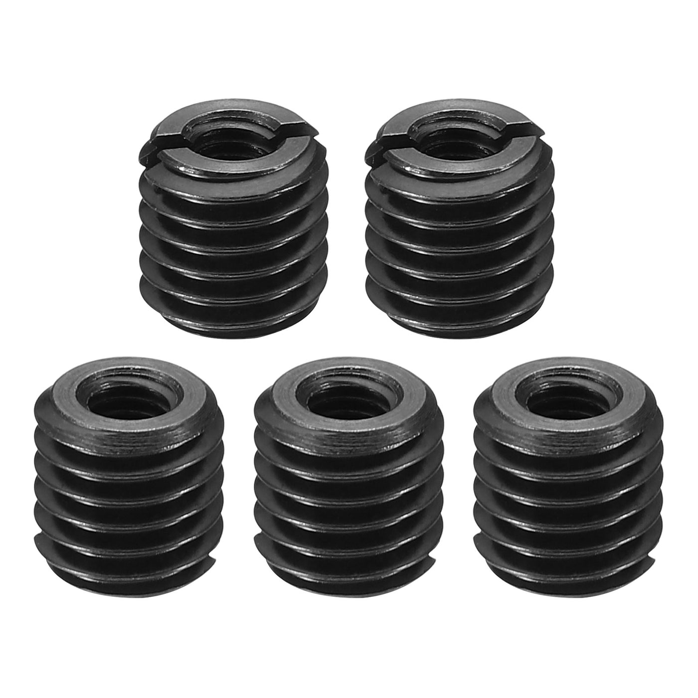 Harfington Grade 8.8 Carbon Steel Threaded Repair Insert Nut, 5pcs M5x0.8 Female to M10x1.5 Male High Strength Screw Sleeve Inserts Reducing Adapter Reducer 10mm