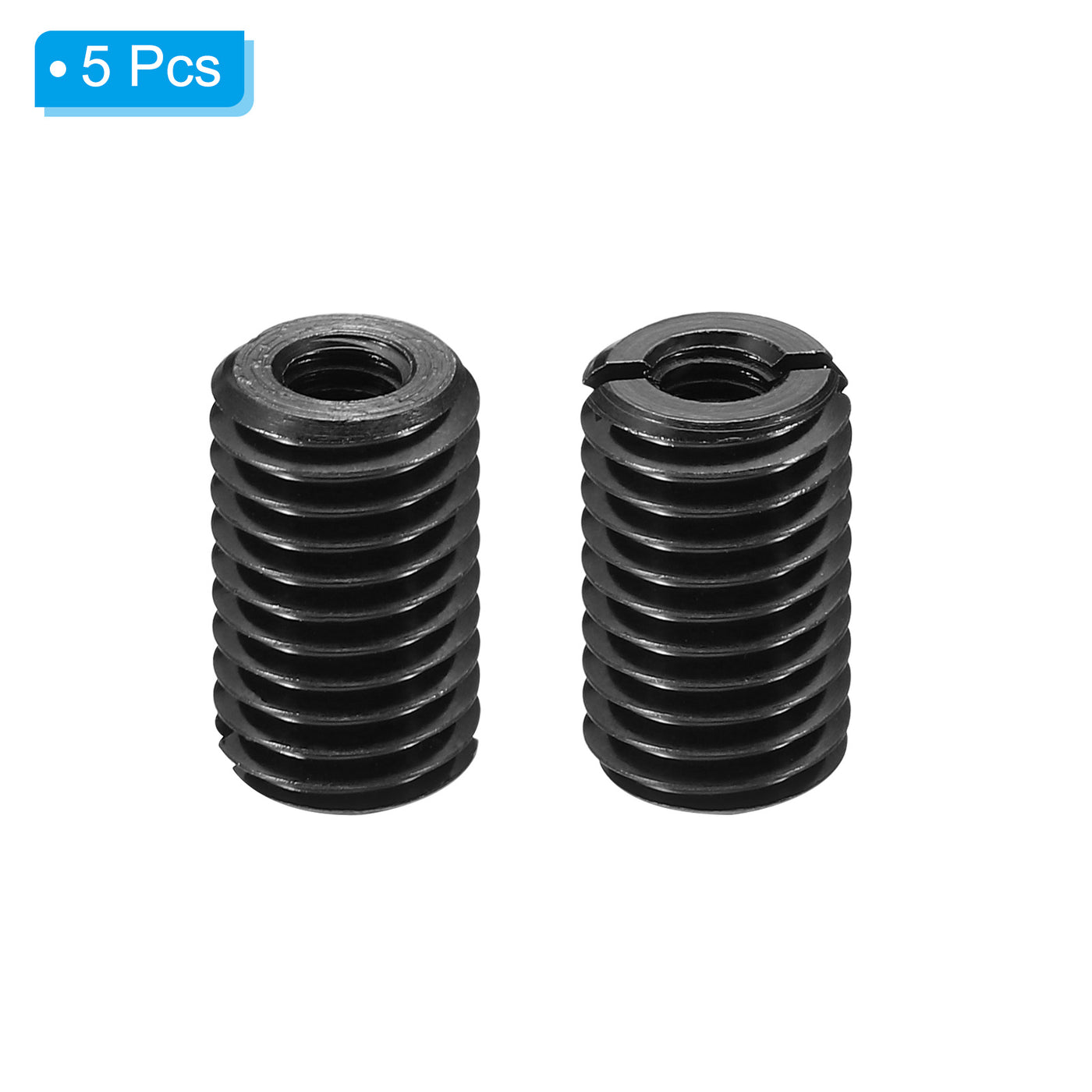 Harfington Grade 8.8 Carbon Steel Threaded Repair Insert Nut, 5pcs M6x1 Female to M12x1.75 Male High Strength Screw Sleeve Inserts Reducing Adapter Reducer 20mm