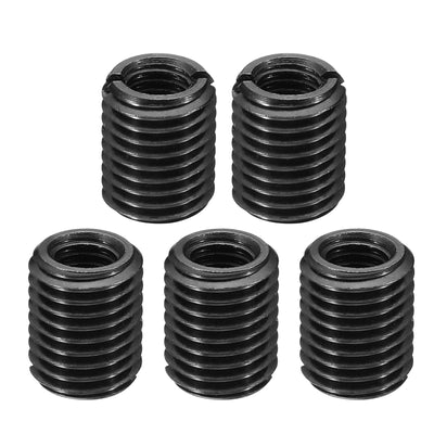 Harfington Grade 8.8 Carbon Steel Threaded Repair Insert Nut, 5pcs M10x1.5 Female to M16x-2 Male High Strength Screw Sleeve Inserts Reducing Adapter Reducer 20mm