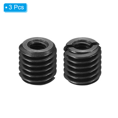 Harfington Grade 8.8 Carbon Steel Threaded Repair Insert Nut, 3pcs M5x0.8 Female to M10x1.5 Male High Strength Screw Sleeve Inserts Reducing Adapter Reducer 10mm