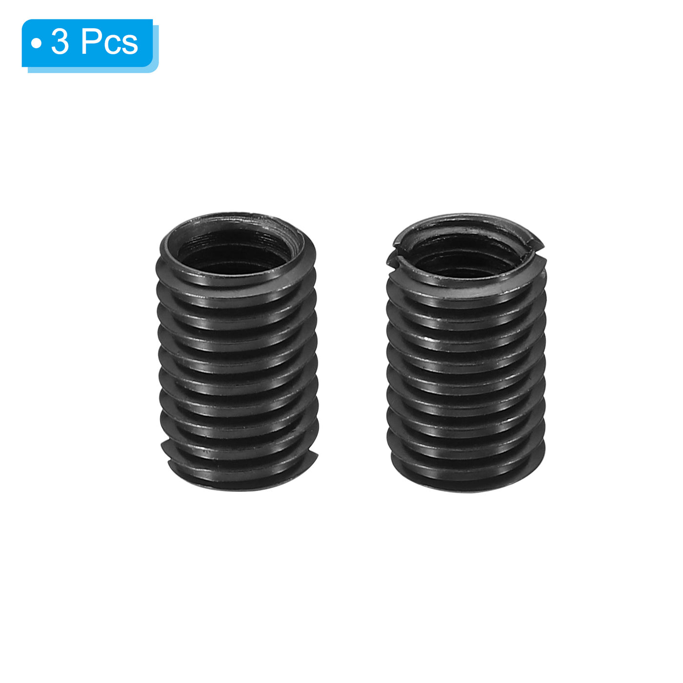 Harfington Grade 8.8 Carbon Steel Threaded Repair Insert Nut, 3pcs M8x1.25 Female to M10x1.5 Male Screw Sleeve Inserts Reducing Adapter Reducer 15mm
