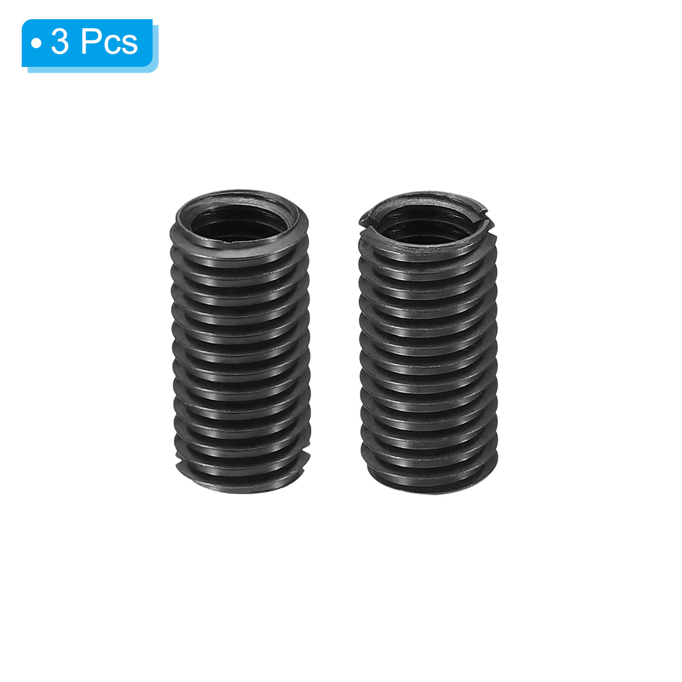 Harfington Grade 8.8 Carbon Steel Threaded Repair Insert Nut, 3pcs M8x1.25 Female to M10x1.5 Male Screw Sleeve Inserts Reducing Adapter Reducer 20mm