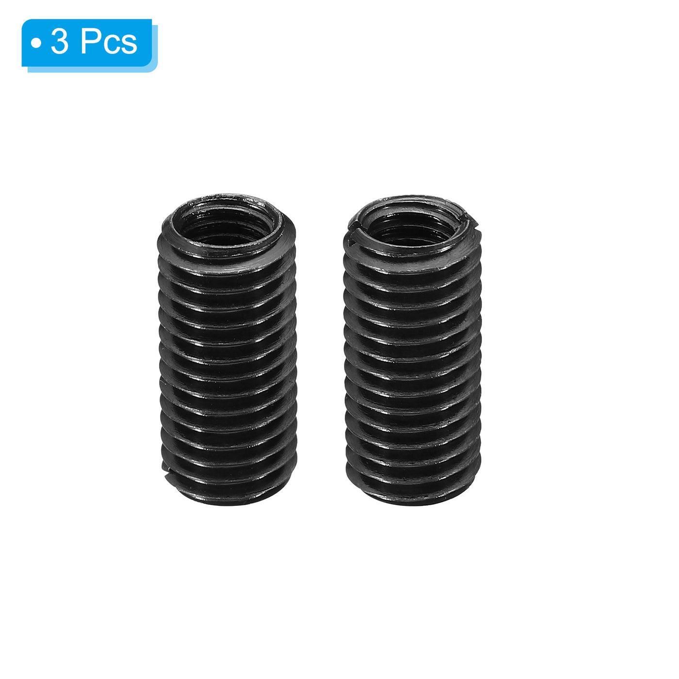 Harfington Grade 8.8 Carbon Steel Threaded Repair Insert Nut, 3pcs M10x1.5 Female to M14x2 Male High Strength Screw Sleeve Inserts Reducing Adapter Reducer 30mm