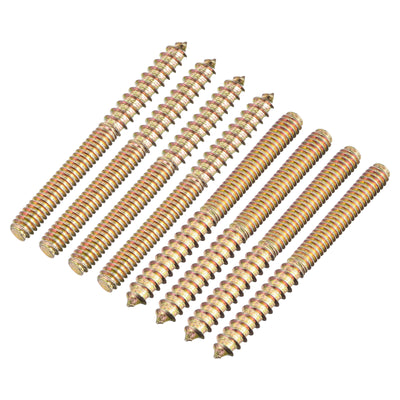 Harfington Uxcell Hanger Bolts, Double Ended Screws Wood Dowel Screws for Furniture