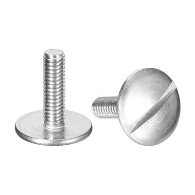 Harfington Uxcell M4x14mm Extra Large Flat Head Slotted Screws, 5pcs 304 Stainless Steel Bolts