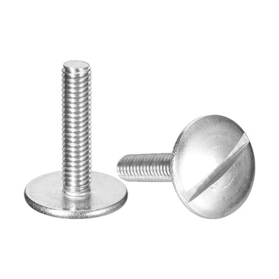 Harfington Uxcell M4x18mm Extra Large Flat Head Slotted Screws, 2pcs 304 Stainless Steel Bolts