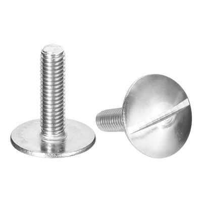 Harfington Uxcell M5x20mm Extra Large Flat Head Slotted Screws, 5pcs 304 Stainless Steel Bolts