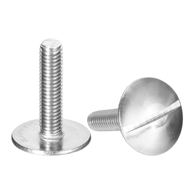Harfington Uxcell M5x22mm Extra Large Flat Head Slotted Screws, 5pcs 304 Stainless Steel Bolts