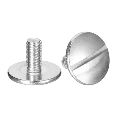 uxcell Uxcell M6x12mm Extra Large Flat Head Slotted Screws, 2pcs 304 Stainless Steel Bolts