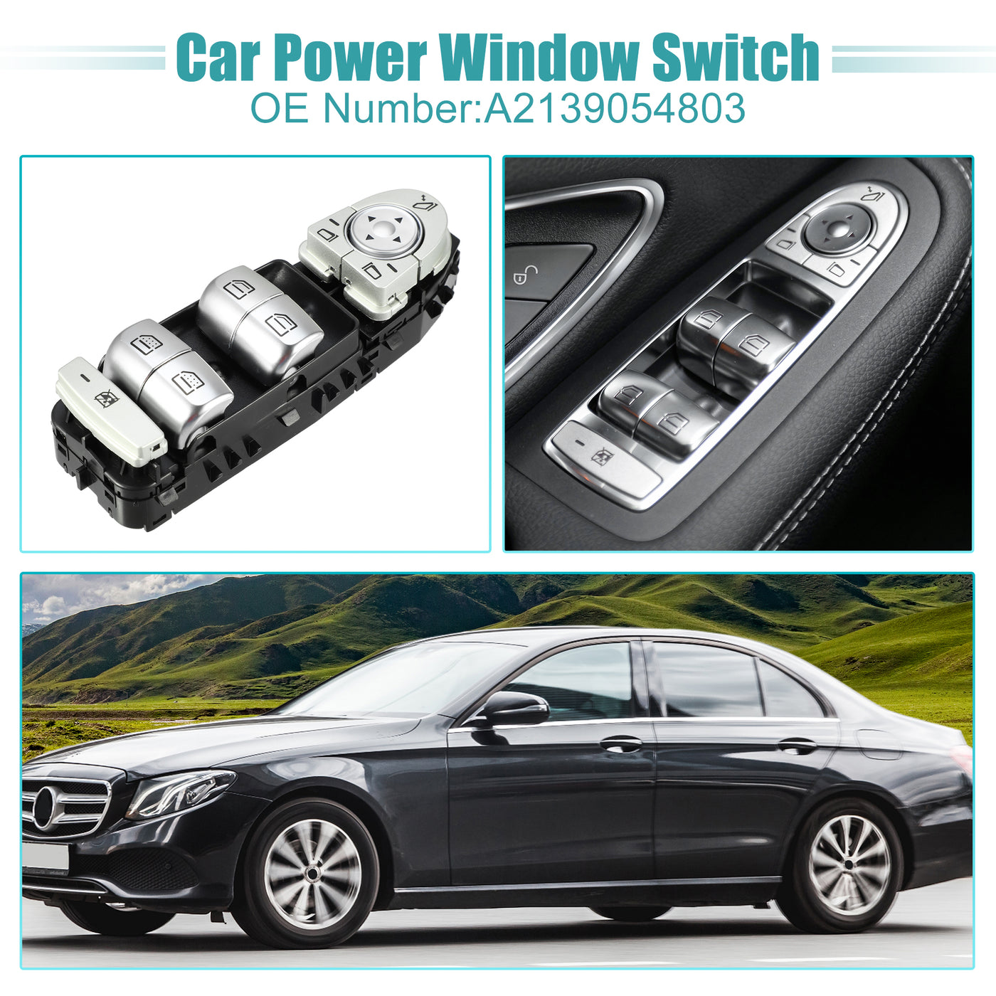 ACROPIX Power Window Switch Window Control Switch Black Fit for Mercedes-Benz E Class W213 2017 No.A2139054803 - Pack of 1