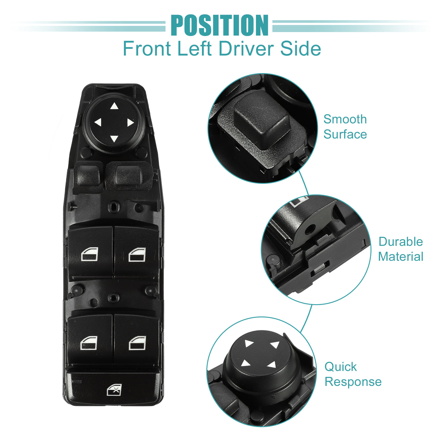 ACROPIX Power Window Switch Window Control Switch Fit for BMW 528i 2011 Base 3.0L L6 - Gas No.61319238239 - Pack of 1