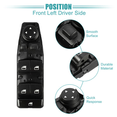 Harfington Power Window Switch Window Control Switch Fit for BMW 528i 2011 Base 3.0L L6 - Gas No.61319238239 - Pack of 1