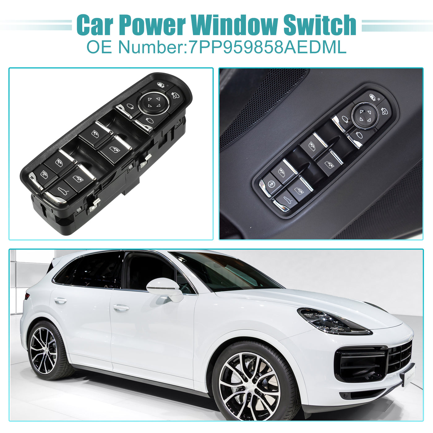ACROPIX Power Window Switch Window Control Switch Fit for Porsche Cayenne 2011-2018 No.7PP959858AEDML - Pack of 1