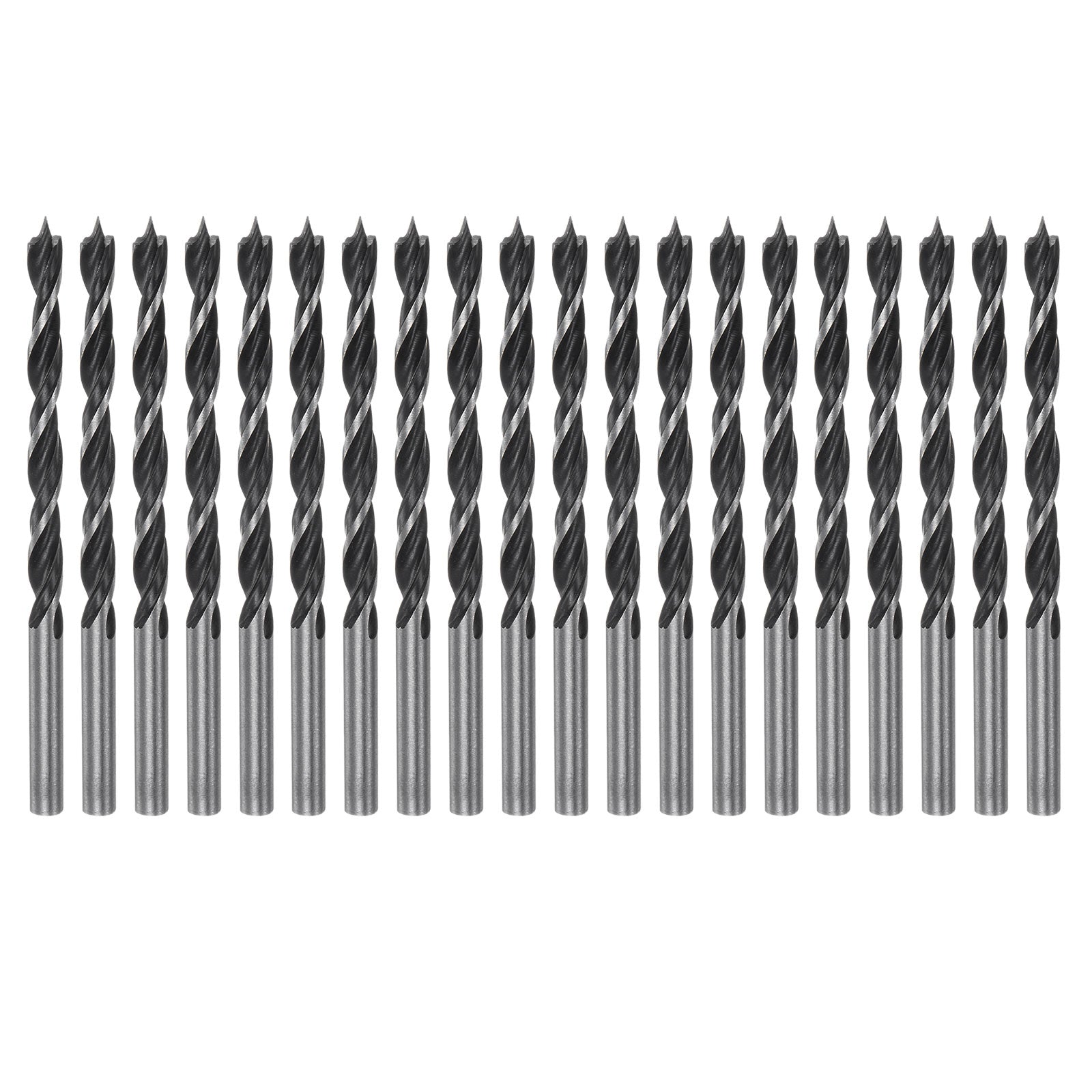 20pcs Brad Point Drill Bits 4.5mm Dia #45 Steel Round Shank Wood ...