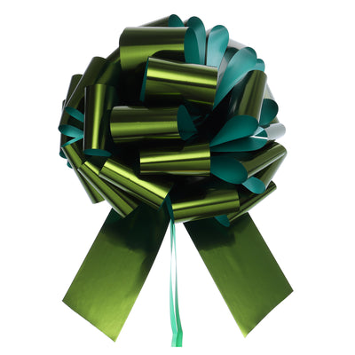 Harfington 12 Inch Extra Giant Large Pull Bow Christmas Metallic Car Gift Wrapping Bows Ribbon for Wedding Car Baskets Presents Big Gift Bow, Lawn Green
