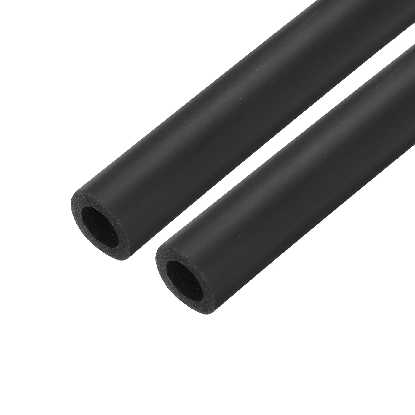 uxcell Uxcell 2pcs 3.3ft Pipe Insulation Tube 18mm ID 30mm OD Foam Tubing for Handle Grip Support, Black