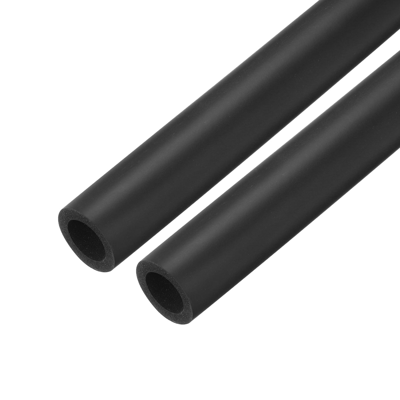 uxcell Uxcell 2pcs 3.3ft Pipe Insulation Tube 20mm ID 30mm OD Foam Tubing for Handle Grip Support, Black