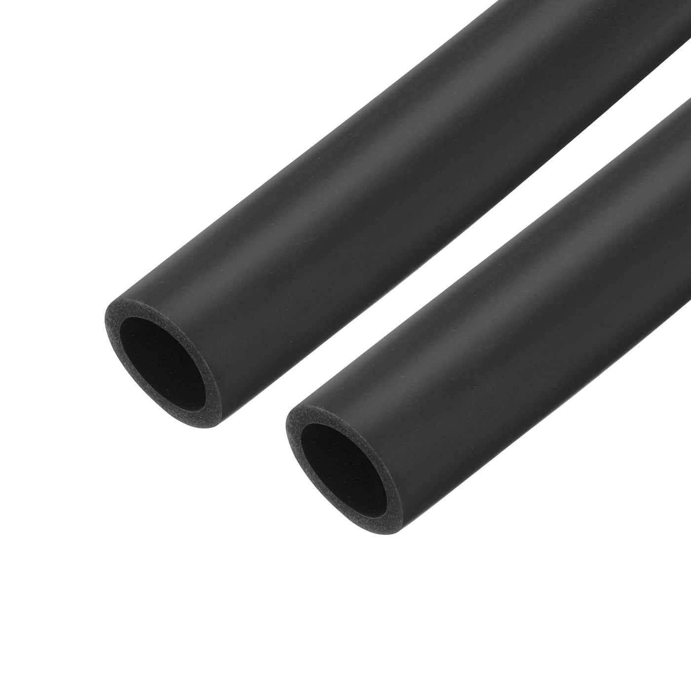 uxcell Uxcell 2pcs 3.3ft Pipe Insulation Tube 28mm ID 38mm OD Foam Tubing for Handle Grip Support, Black