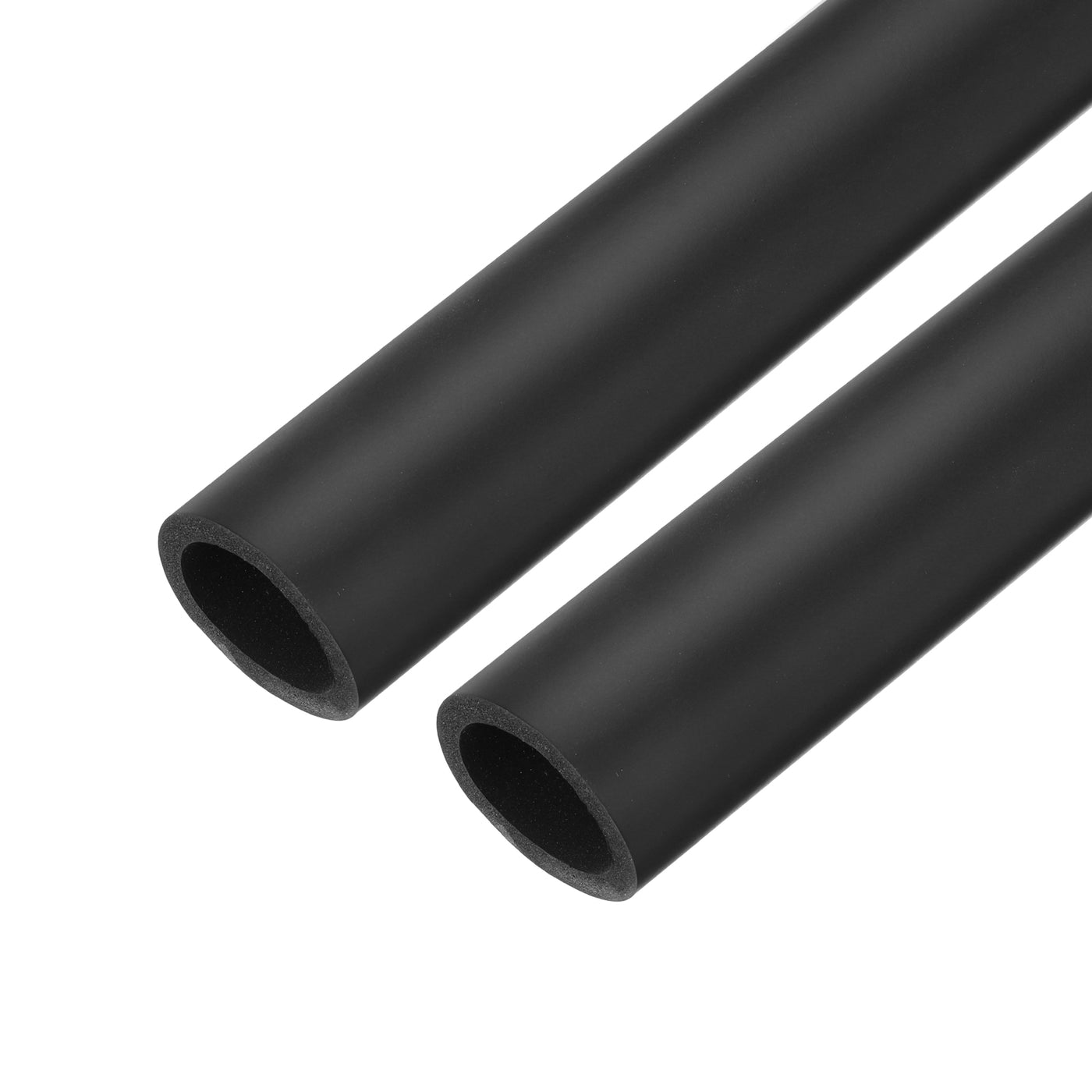 uxcell Uxcell 2pcs 3.3ft Pipe Insulation Tube 36mm ID 48mm OD Foam Tubing for Handle Grip Support, Black