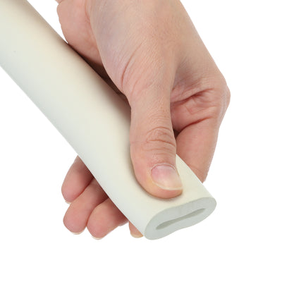 Harfington Uxcell 2pcs 3.3ft Pipe Insulation Tube 1 Inch(25mm) ID 35mm OD Foam Tubing for Handle Grip Support, Beige
