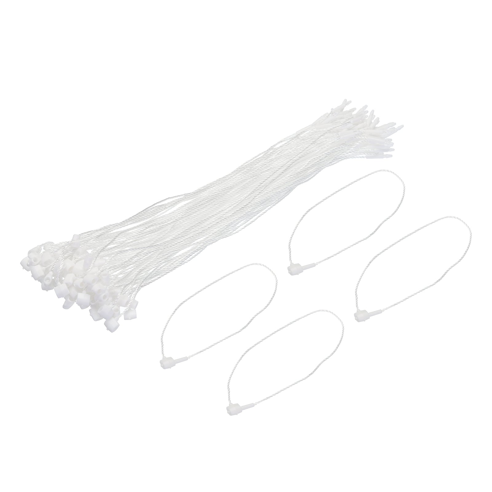 Polyester Rope Hang Tag String Snap Lock 200mm,1mm 100 Pcs,White ...