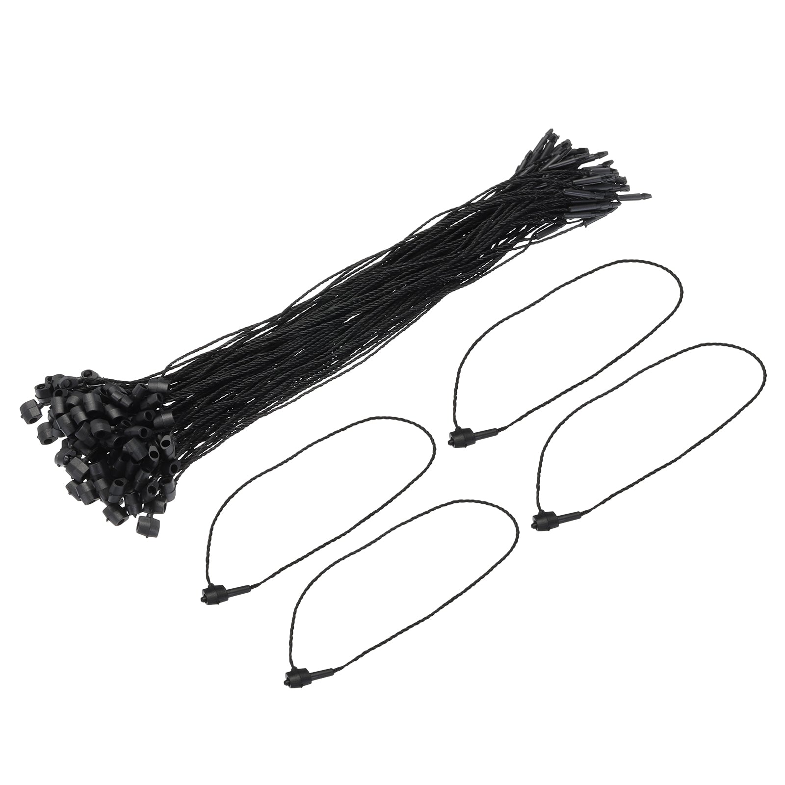 Polyester Rope Hang Tag String Snap Lock,200mm,1mm 100 Pcs,Black ...