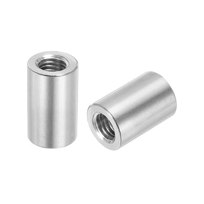 Harfington Uxcell 4Pcs Round Connector Nuts, M10x20x16mm Coupling Nut Sleeve Rod Bar Stud Nut