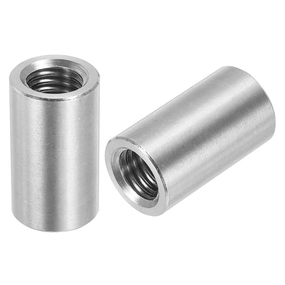 Harfington Uxcell 4Pcs Round Connector Nuts, M14x35x20mm Coupling Nut Sleeve Rod Bar Stud Nut