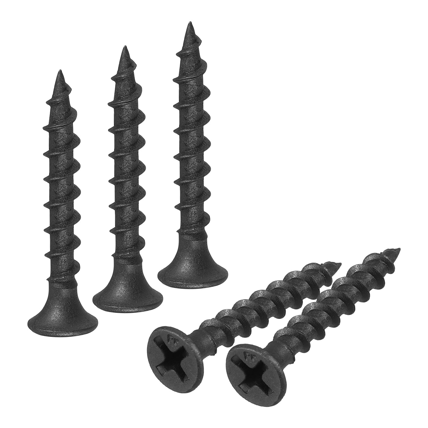 uxcell Uxcell M3.8x30mm 100pcs Phillips Drive Wood Screws, Carbon Steel Self Tapping Screws