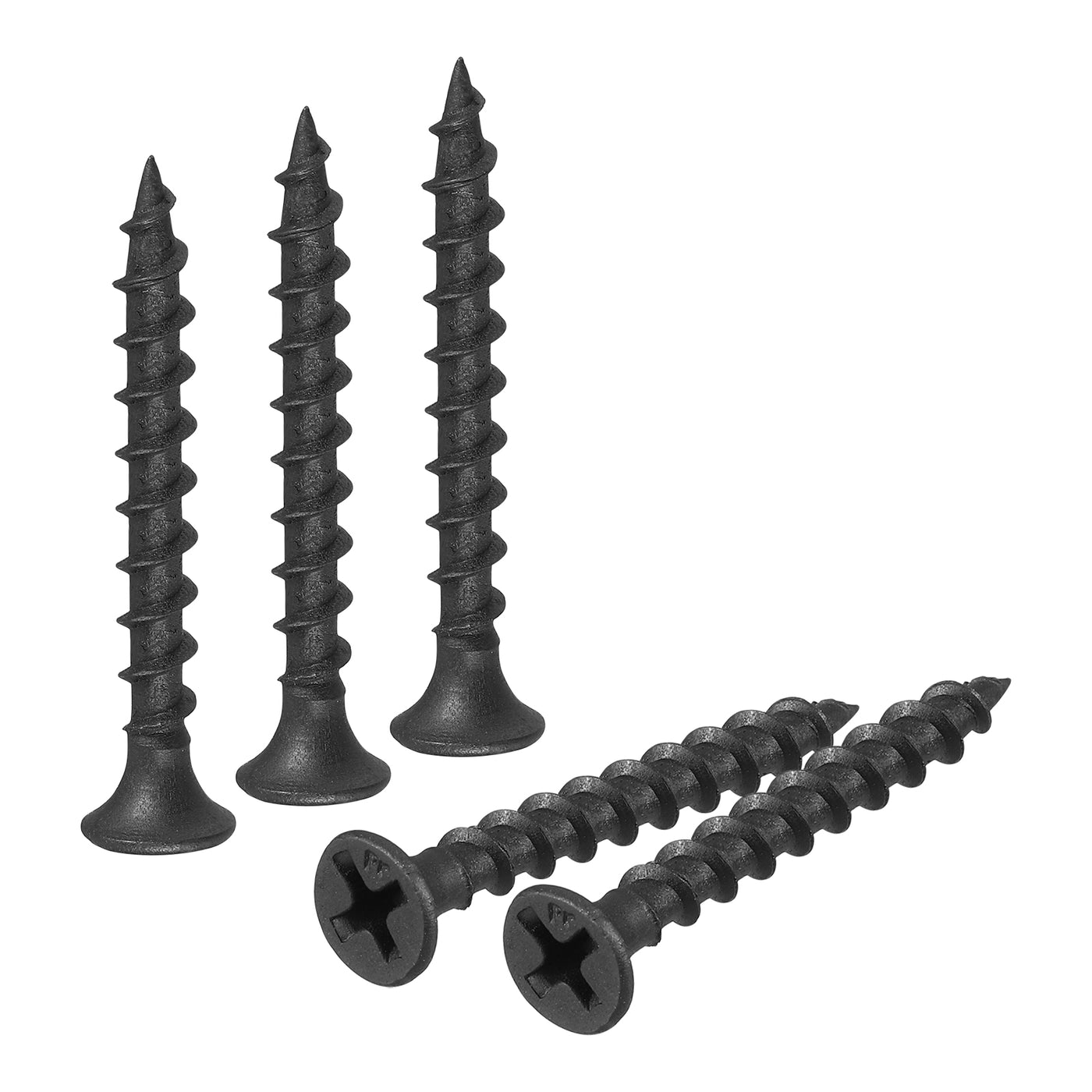uxcell Uxcell M3.8x35mm 100pcs Phillips Drive Wood Screws, Carbon Steel Self Tapping Screws