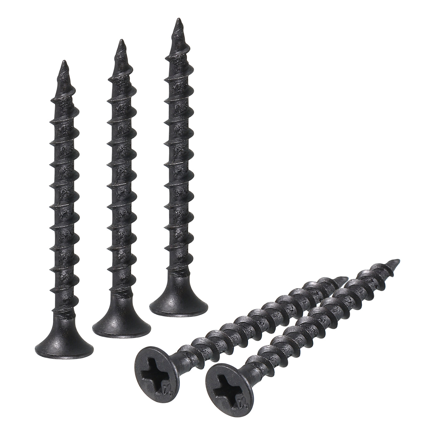 uxcell Uxcell M3.8x40mm 100pcs Phillips Drive Wood Screws, Carbon Steel Self Tapping Screws