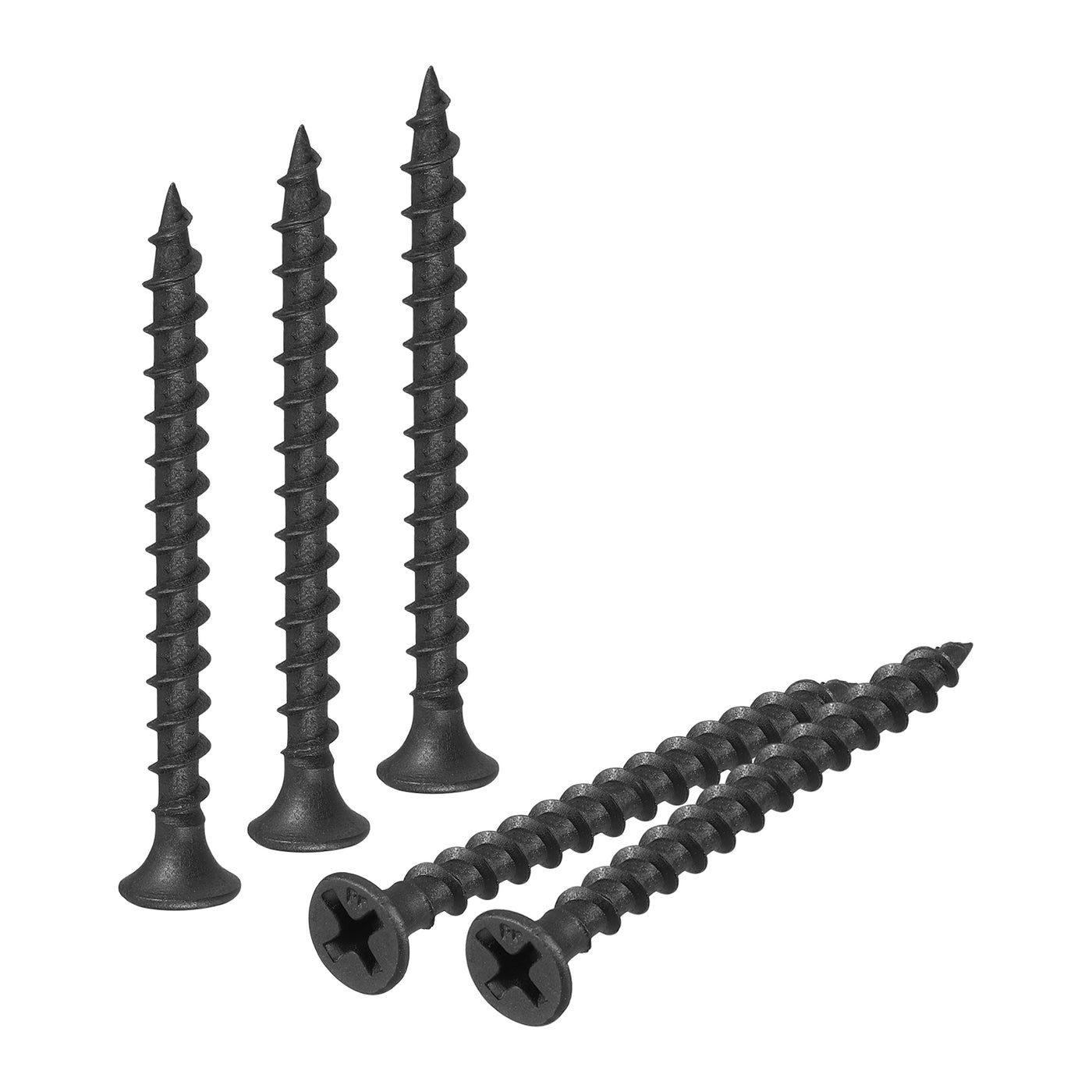 uxcell Uxcell M3.8x45mm 150pcs Phillips Drive Wood Screws, Carbon Steel Self Tapping Screws