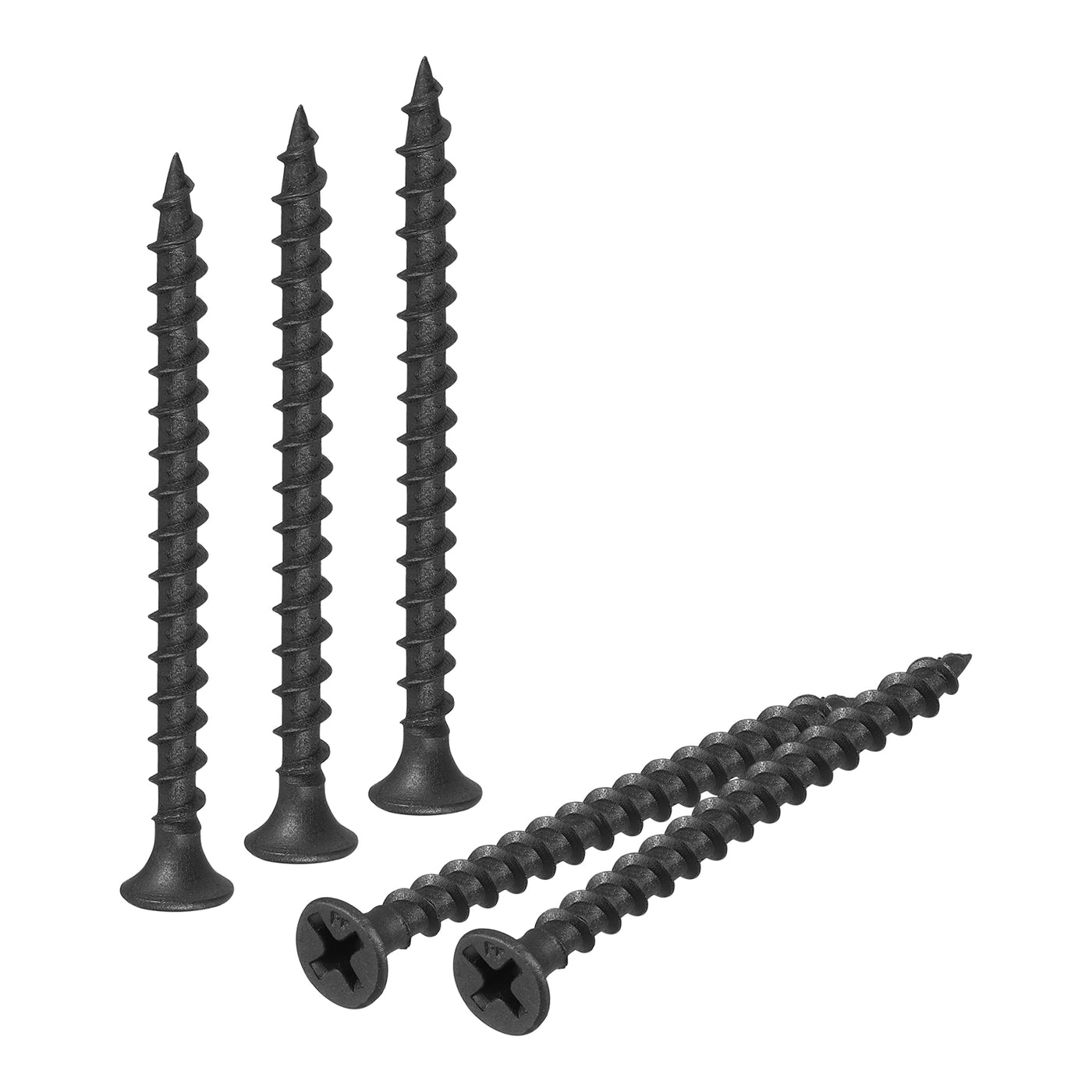 uxcell Uxcell M3.8x50mm 50pcs Phillips Drive Wood Screws, Carbon Steel Self Tapping Screws