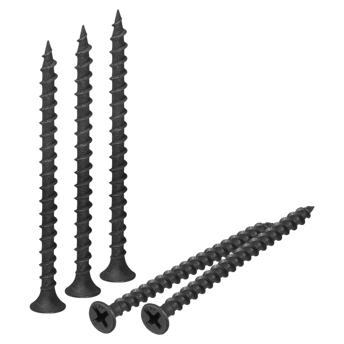 uxcell Uxcell M3.8x60mm 50pcs Phillips Drive Wood Screws, Carbon Steel Self Tapping Screws